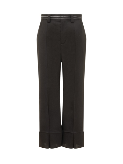 Shop Marni Contrasting Waistband Straight In Black
