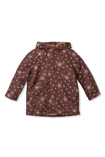 Shop Gucci Kids Double G Star Hooded Jacket In Multi