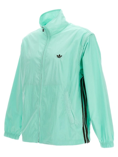 Shop Adidas Originals X Wales Bonner '1988 Nylon Anorak' Jacket In Green