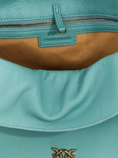 Shop Pinko 'leaf' Shoulder Bag In Light Blue