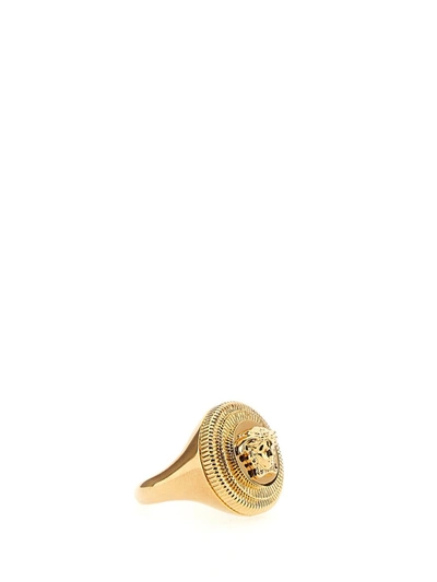 Shop Versace 'medusa Biggie' Ring In Gold