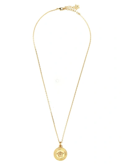 Shop Versace 'medusa' Necklace In Gold