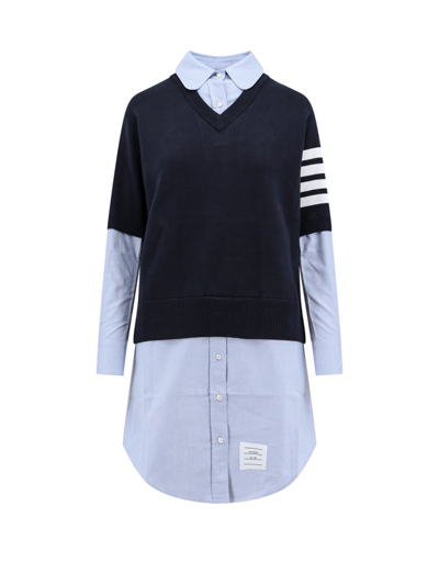 Shop Thom Browne Layered Button In 415