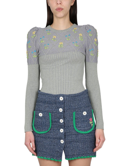 Shop Cormio Oma Floral Embroidered Jumper In Multi
