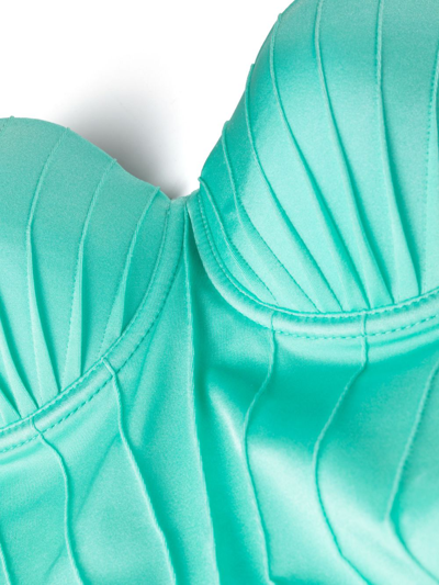 Noire Swimwear Ribbed Balconette Swimsuit In Blue