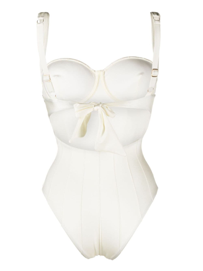 Noire Swimwear Balconette-style Swimsuit In Neutrals