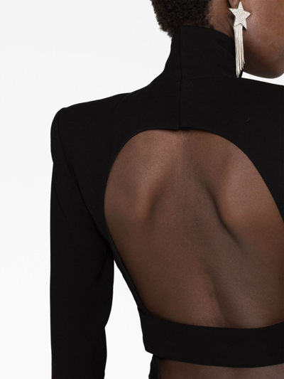 Shop Monot High-neck Open-back Maxi Dress In Black