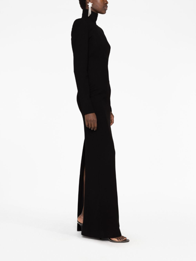 Shop Monot High-neck Open-back Maxi Dress In Black