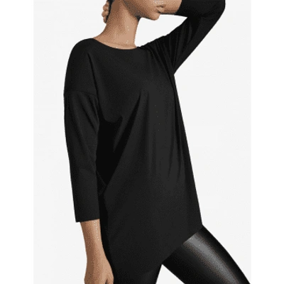 Shop Wolford Large Black Aurora Pure Cut Pullover