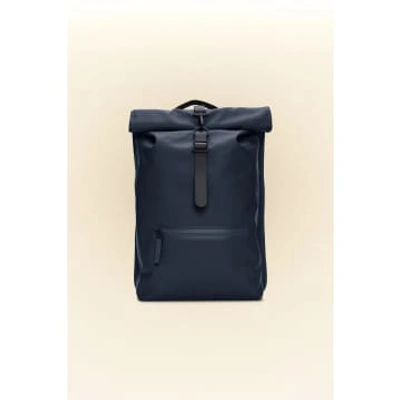 Shop Rains Rolltop Rucksack (updated Style) In Blue