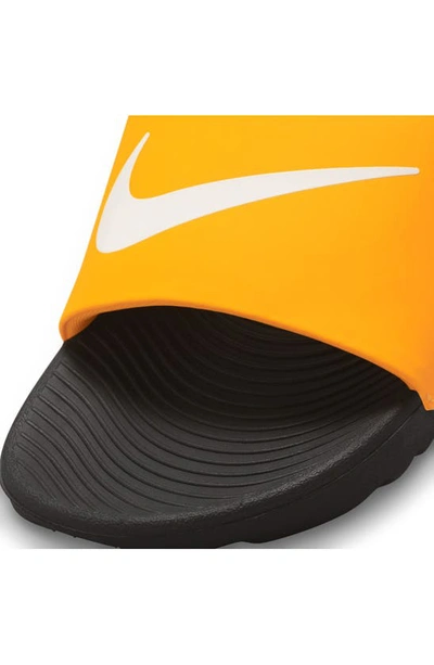 Shop Nike Kids' Kawa Sport Slide In Laser Orange/ White/ Black