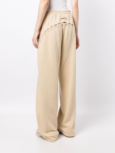 Shop Jean Paul Gaultier Lace-up Track Pants In Brown