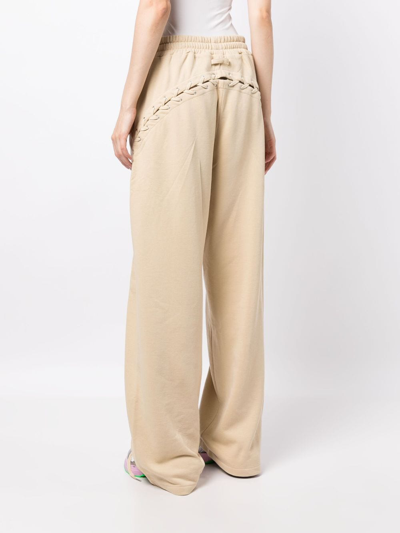 Jean Paul Gaultier Lace-up Track Pants In Brown