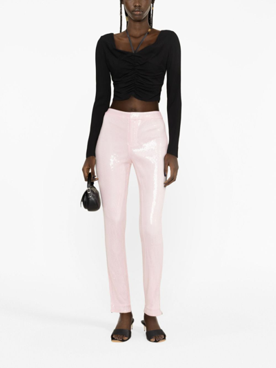 Rotate Birger Christensen Tight Pants In Pink