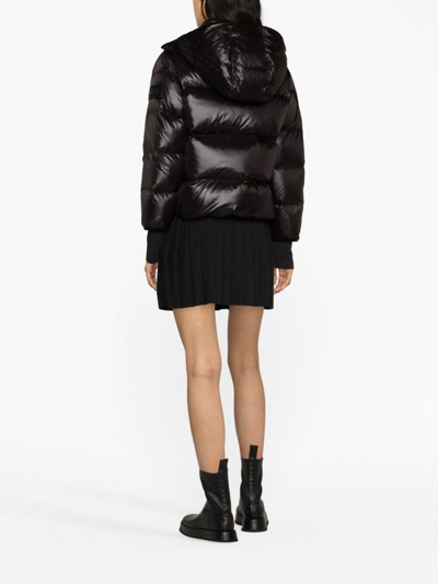 Shop Red Valentino Detachable-hood Zip-up Padded Jacket In Black