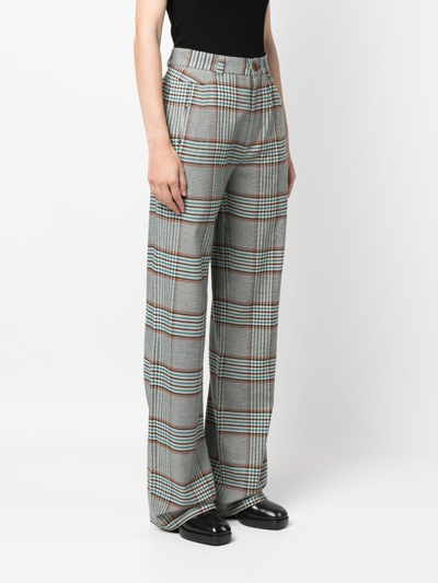 Shop Vivienne Westwood Ray Tartan Check-pattern Trousers In Blue