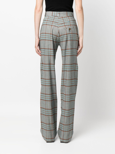 Shop Vivienne Westwood Ray Tartan Check-pattern Trousers In Blue