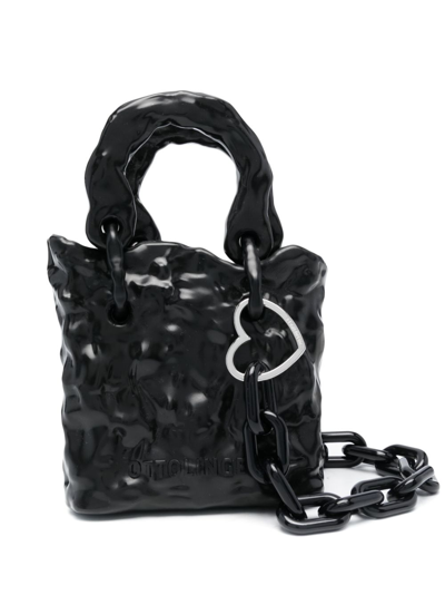 Shop Ottolinger Signature Ceramic Tote Bag In Black