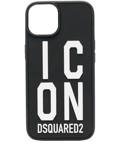 Shop Dsquared2 Icon Logo-print Iphone 14 Case In Black
