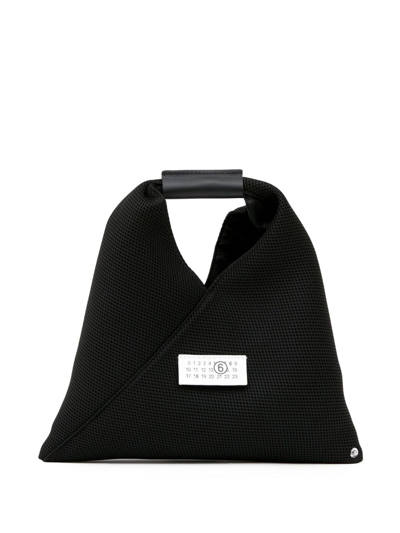 Mm6 Maison Margiela Numbers-motif Mesh Tote In Black