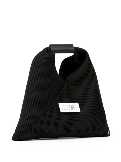 Mm6 Maison Margiela Numbers-motif Mesh Tote In Black