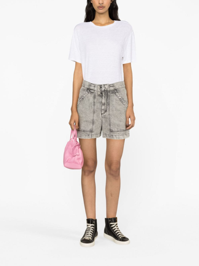 Isabel Marant Étoile Linen Crew-neck T-shirt In White
