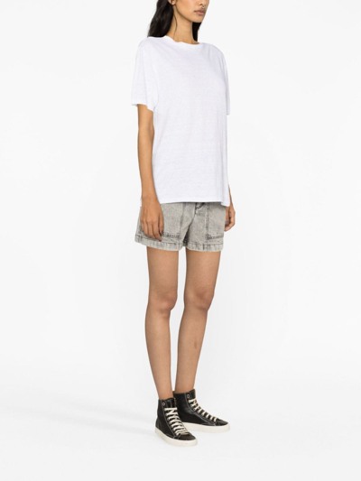 Isabel Marant Étoile Linen Crew-neck T-shirt In White