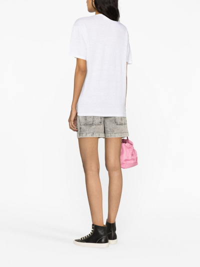 Isabel Marant Étoile Linen Crew-neck T-shirt In White
