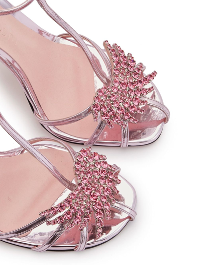 Shop Piferi Maggio 100mm Caged Sandals In Pink