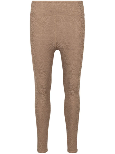 Shop Twenty Montreal Swirl 3d Activewear Leggings In Brown