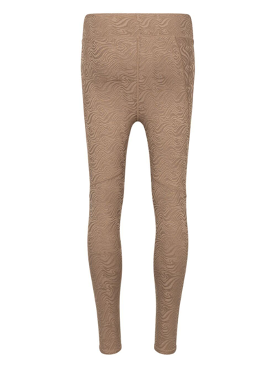 Twenty Montreal Swirl 3d Activewear Leggings In Brown