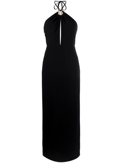 Shop Staud Abigail Swirl-detail Dress In Black