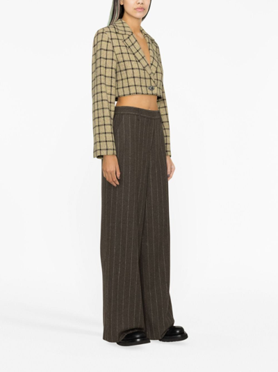 Shop Remain Mid-rise Wide-leg Trousers In Brown