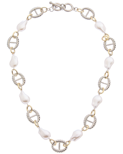 Shop Juvell 18k Plated Pearl Link Necklace