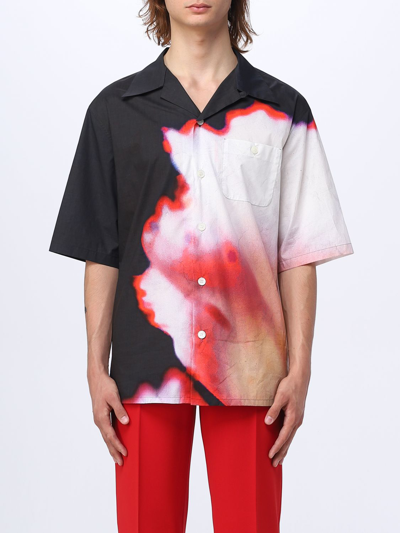 Shop Alexander Mcqueen Solarised Flower Shirt In Cotton In Multicolor