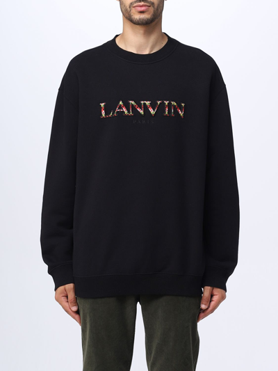 Shop Lanvin Sweatshirt  Men Color Black