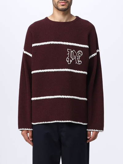 Shop Palm Angels Sweater In Wool Blend In Burgundy