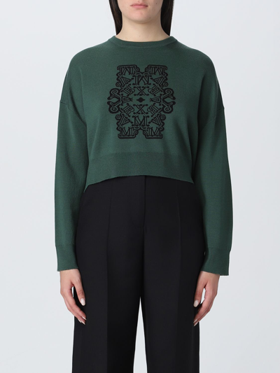 Shop Max Mara Sweater In Wool In Green