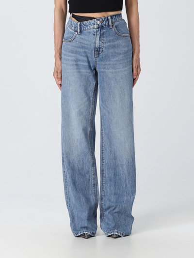 Shop Alexander Wang Jeans In Denim With Slip Detail