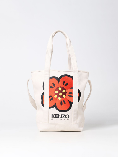 Shop Kenzo Boke Bag In Canvas In Ecru