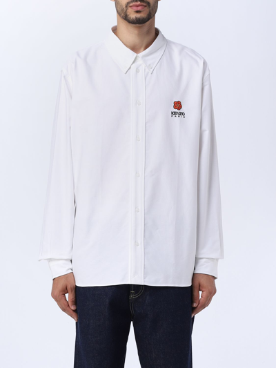 Shop Kenzo Shirt In Cotton Poplin In White