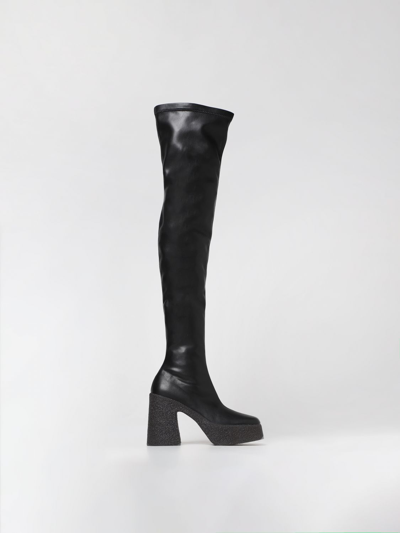Shop Stella Mccartney Boots In Synthetic Nappa Leather In Black