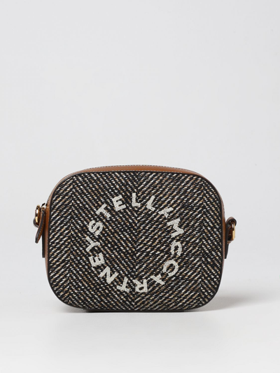 Shop Stella Mccartney Bag In Tweed And Synthetic Leather In Black