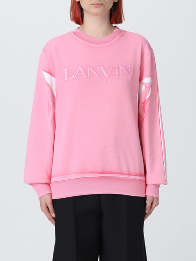 Shop Lanvin Sweatshirt  Woman Color Red