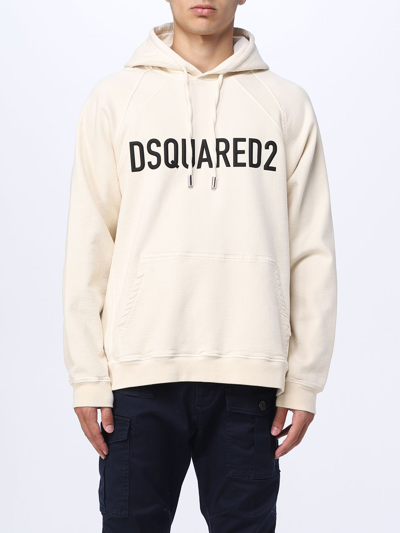 Shop Dsquared2 Sweatshirt In Stretch Cotton And Lyocell In White