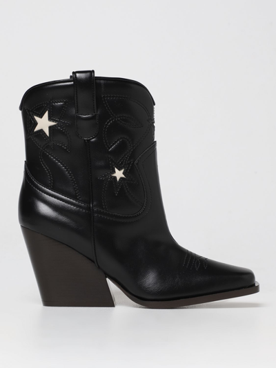 Shop Stella Mccartney Ankle Boots In Synthetic Leather In Black