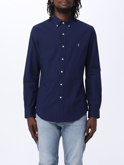 Shop Polo Ralph Lauren Shirt  Men Color Blue 2