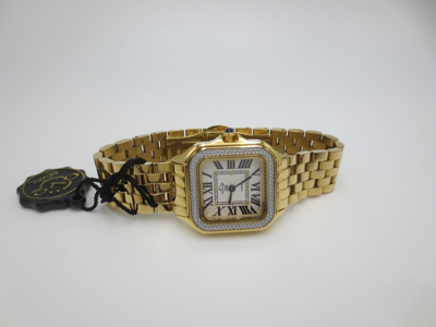 Pre-owned Gv2 By Gevril Women's Milan 12112b Swiss Quartz Ipyg Gold Steel Diamond Watch