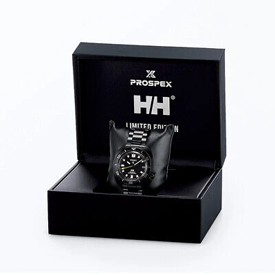 Pre-owned Seiko Prospex Sbdc181 Black Helly Hansen Diver Scuba Men's Watch In Box