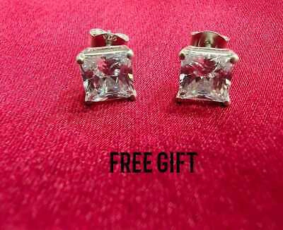 Pre-owned Nsg Men's Custom Made Iced Vvs Layered Moissanite Any Letter Name Pendant 925 Silver In White